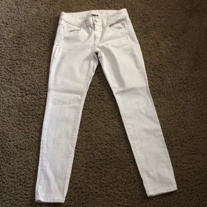 Ladies American Eagle Stretch Jeggings white denim jeans Size 6